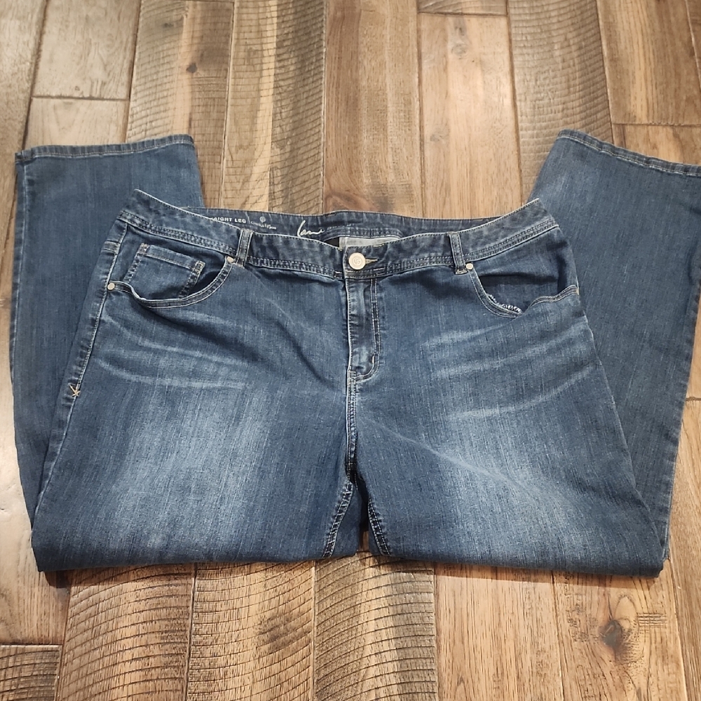 Lane Bryant Blue Straight Leg Jeans Medium Wash